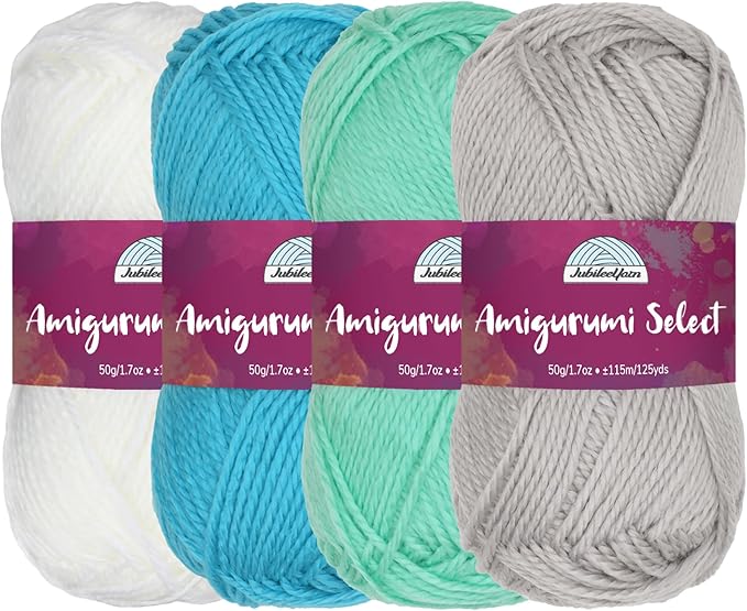 JubileeYarn Amigurumi Select Yarn - DK Acrylic - Inspiration Assortment 86-4 Skeins
