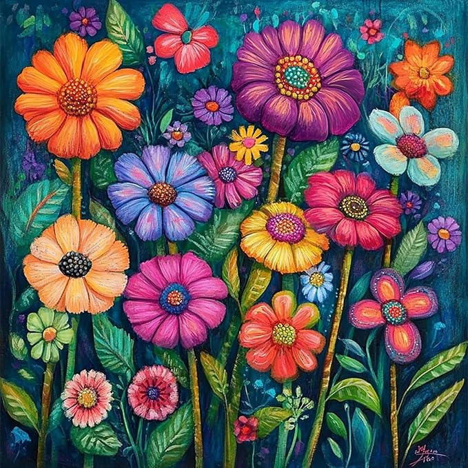 RYMILIE Flower Diamond Art Kits for Adults,Diamond Painting Wall Decor