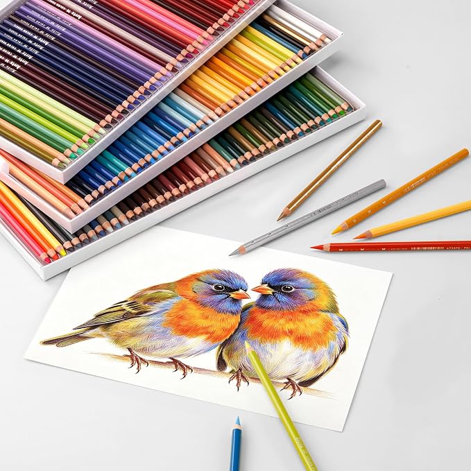 Arrtx 126 Colored Pencils, Soft Core, 5.0mm Thick Lead