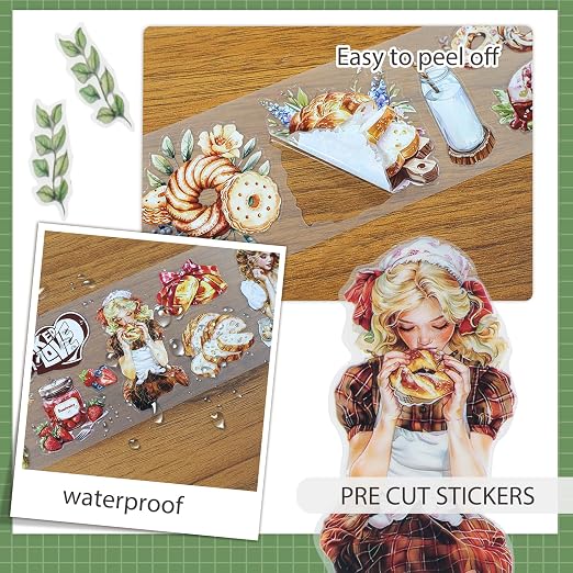 Snycler Pre-Cut PET Washi Tapes- 4 Rolls Oatmeal Rhyme
