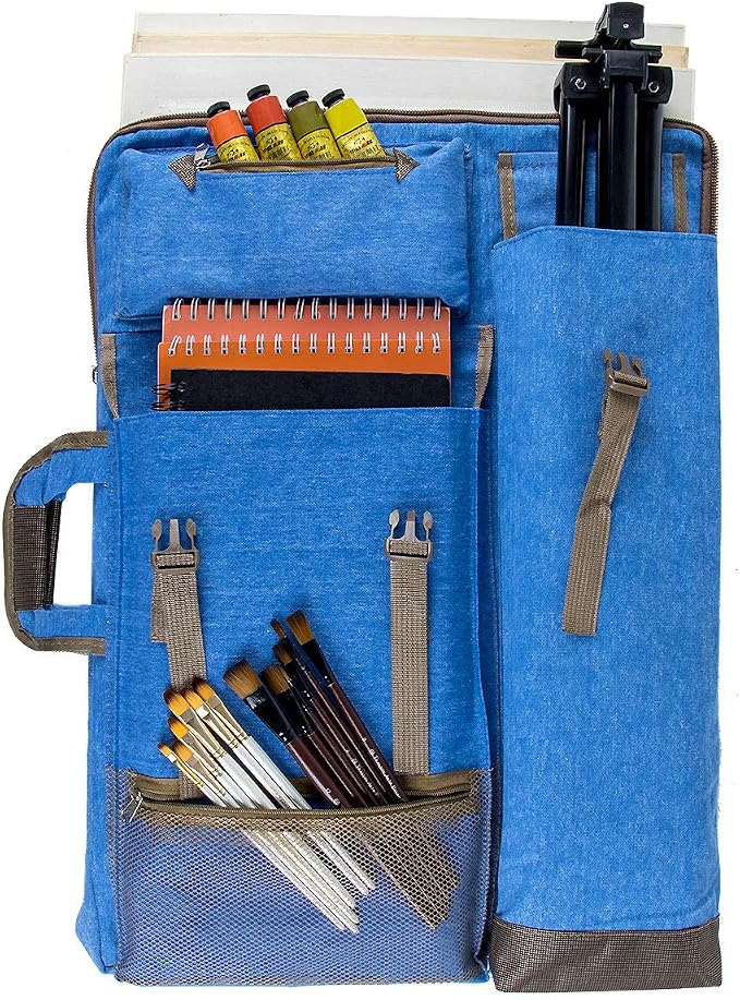 TRANSON Art Portfolio Case Artist Backpack Canvas Bag Large 26” x 19.5”