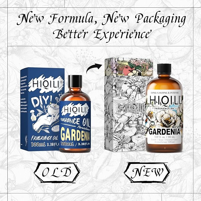 HIQILI Gardenia Fragrance Oil, DIY Women Perfume & Body Spray - 5.07 Fl Oz