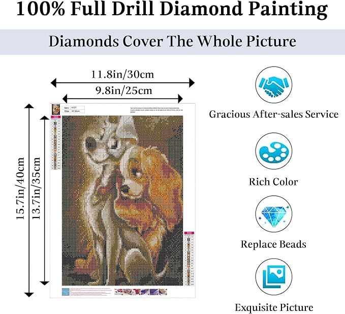JAKI Diamond Art Painting Kits for Adults 12x16inch