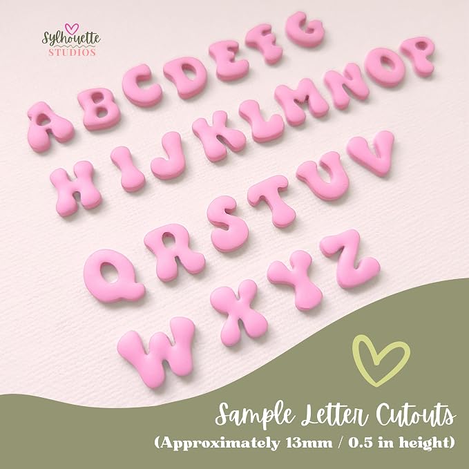 26 Piece Bubble Alphabet Polymer Clay Cutter Set by Sylhouette Studios