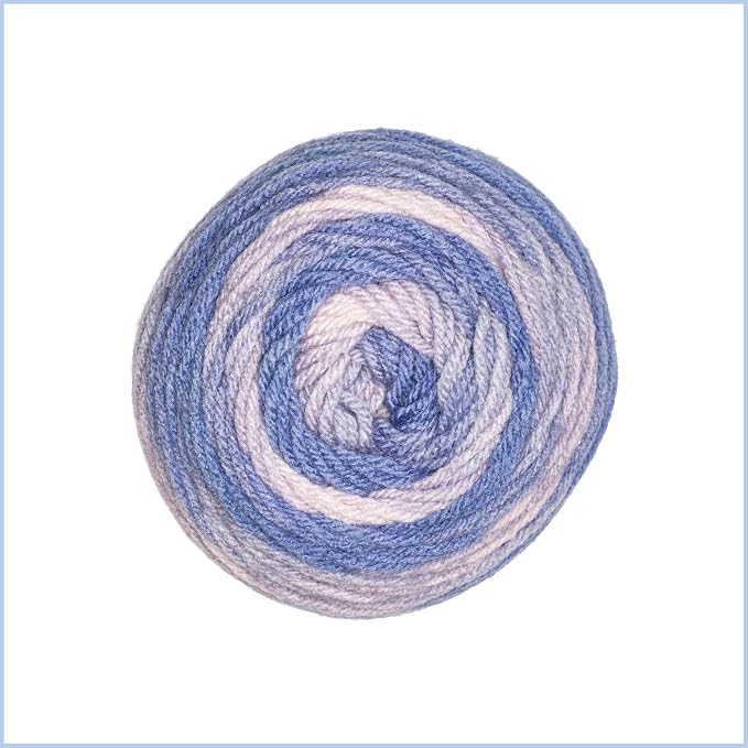 Red Heart Super Saver Ombre Yarn for Crocheting, Peaceful, 2-Pack | #4 Medium Worsted Weight 100% Acrylic Ombre Yarn for Blankets, Scarves, Hats, and Sweaters, 482 yards, 283g/10oz