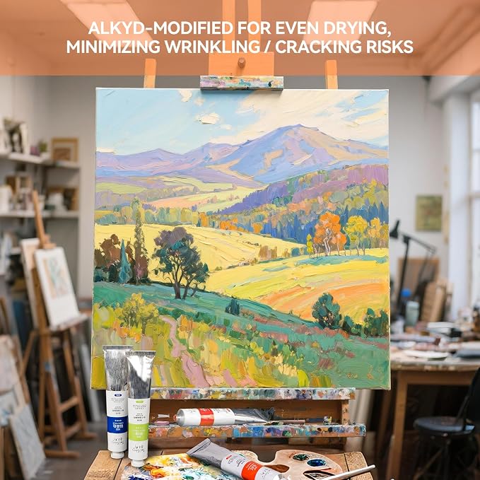 Paul Rubens Oil Paint 38 Bright Colors High Saturation, 50ml Large Capacity Tubes, Faster Drying Time with Creamy Texture and Consistency for Artists, Adults, Beginners Oil Painting Supplies | Faster Drying Time with Creamy Texture and Consistency for ...