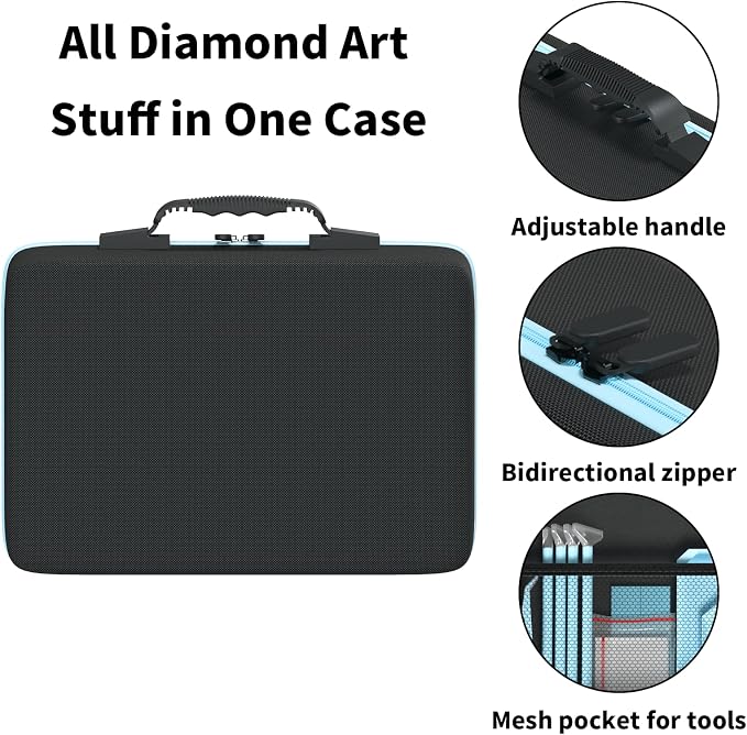 VANSUNS Diamond Painting Storage Containers Kits, Thickened Waterproof Portable Bead Storage Boxes for Diamond Painting Accessories and Tools, 160 Square Bottles