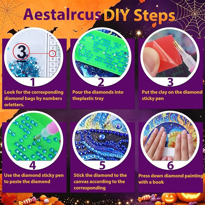 Halloween Diamond Art Kits for Adults Special Shape Diamond Painting