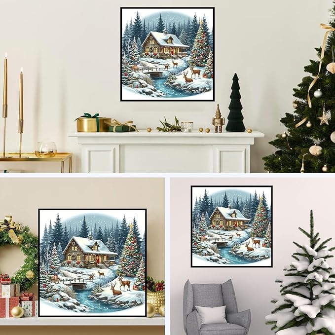 Lophomie Christmas Diamond Art Kits for Adults, 5D Diamond Painting Kits