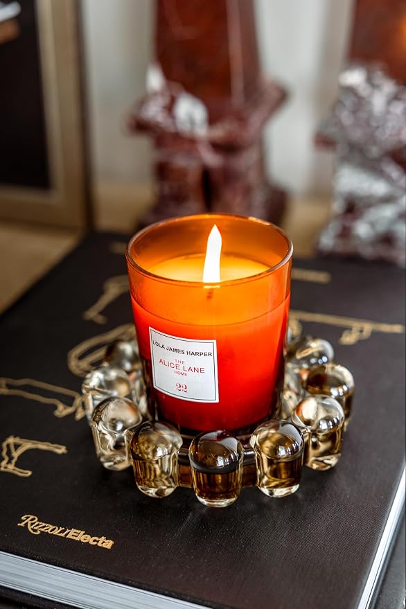 Alice Lane Home Collection Original Smoky Small Bubble Candle Dish 2-Pack | Matching Pair, Votive Plate, Diffuser Base, Wax Catcher, Decorative Tray, Jewelry Catchall, Tablescape Styling
