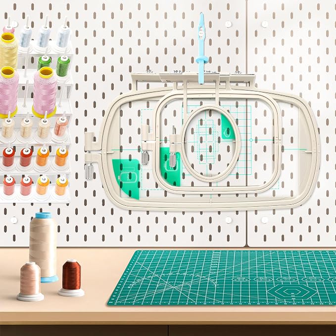 Sew Tech 3pcs Embroidery Hoops for Brother, 1x2.5 4x4 4x6.75in Frame Set | Fits SE700 SE600 PE545 PE535 PE570 SE725 SE630 SE625 SE425 SE400 PE550D PE540D LB5500 NS1850D Brother; Baby Lock Aurora