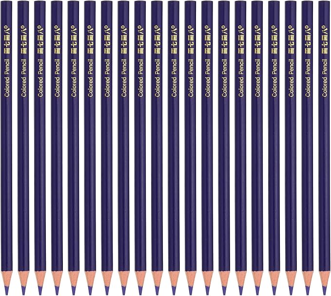 PATIKIL Blue Lotus Colored Pencils Set,20 Pcs Oil Color Pencils Wooden Coloring Drawing Pencil for Artists Art Painting