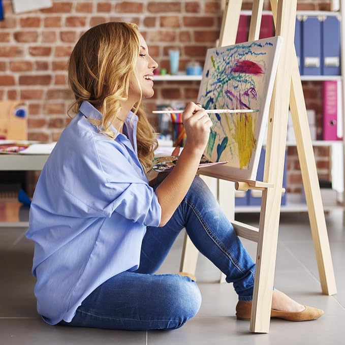 PHOENIX Stretched Canvas for Painting 14x14 Inch/6 Value Pack, 8 Oz Triple Primed 5/8 Inch Profile 100% Cotton White Blank Canvas, Square Framed Canvas for Oil Acrylic & Pouring Art