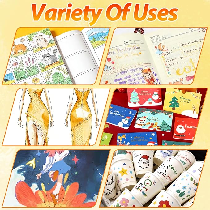 Coloring Markers, Dual Fine Tip And Brush Tip Markers Pens for Adult Coloring Book, 36 Colors Dual Marker Water-Based, Art Drawing Supplies Marker s Kit for Calligraphy, Illustrations, DIY Crafts