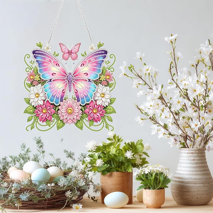 RYMILIE Hanging Diamond Art Painting Kits for Adults Butterfly
