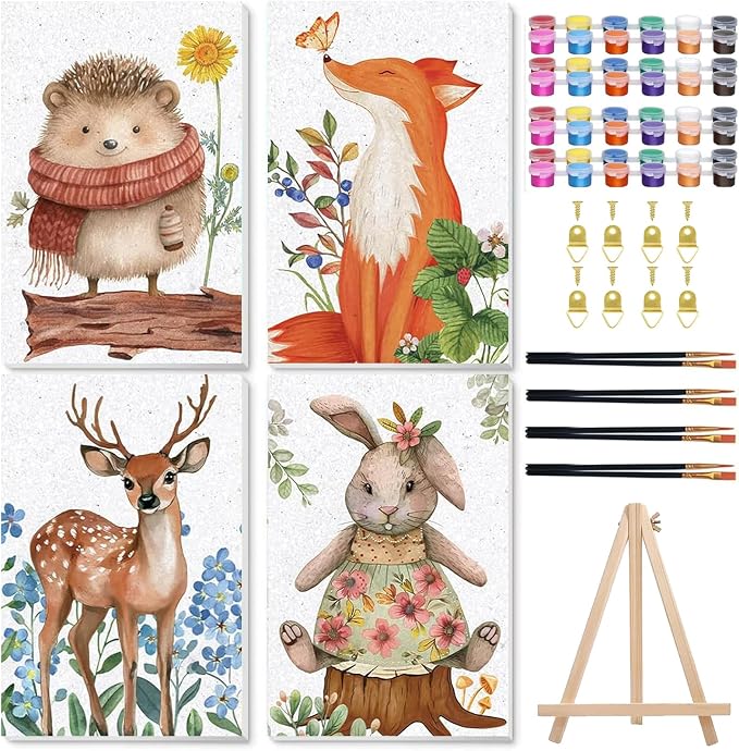 Animal Paint by Number for Adults, Paint by Numbers Kit for Adults 8x12 in