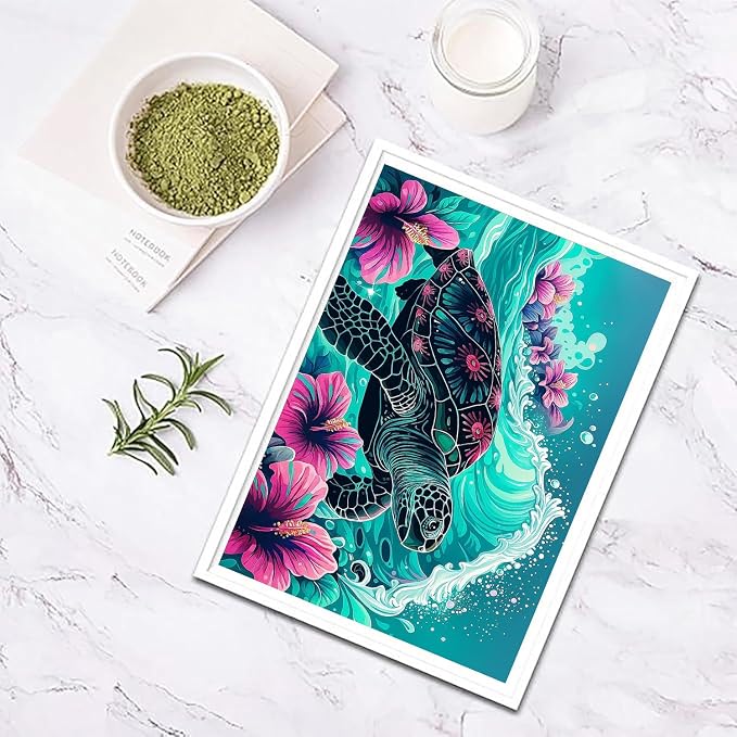 XUCNWL Diamond Art Kits for Adults,Sea Turtle Diamond Painting,16 x 12 Inch