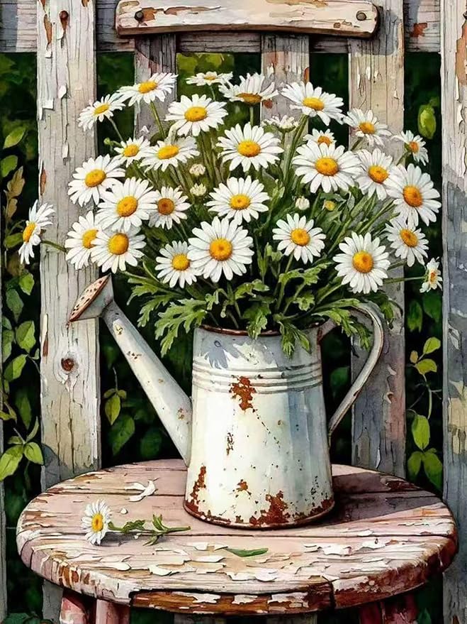 ijbnhd Daisy Diamond Art Kits for Adults Diamond Paintings 12x16in