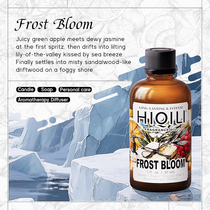 HIQILI Frost Bloom Fragrance Oil for Diffuser Perfume & Hair Mist Crafting