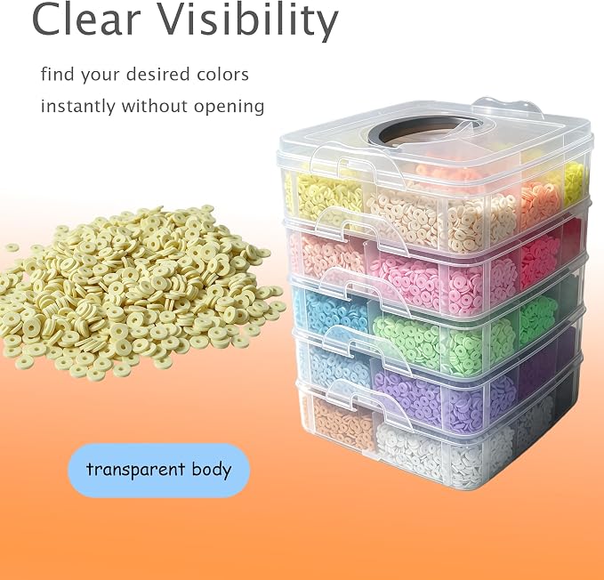 YMSDZHL 45000PCS 30Color Polymer Clay Beads Friendship Bracelet Making Kit