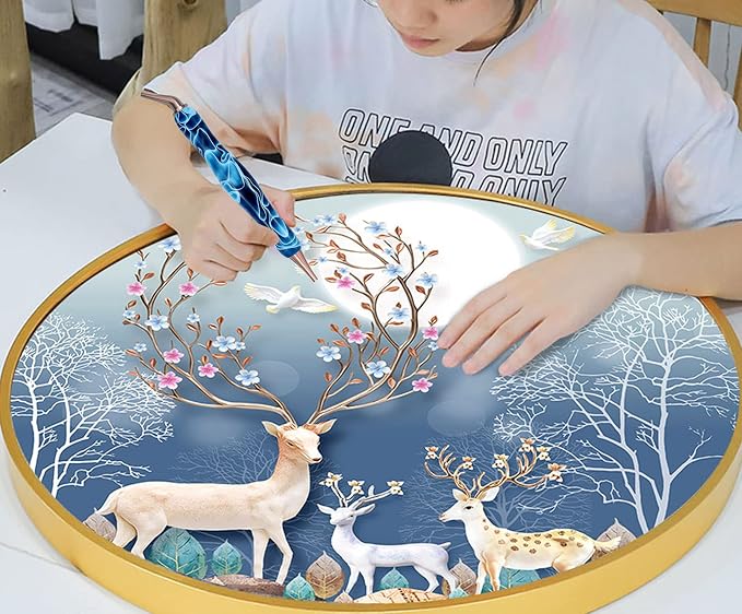Heyseri Diamond Painting Pens, “Classic Wax Stylus” Diamond Art Pen, Gem Painting Tools Accessories, Gem Art Pen with Metal Tips for 5D Craft Nail