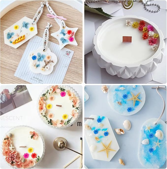 2200 PCS Bulk Tiny Dried Flowers for Resin - Small Dried Flowers for Crafts, Natural Real Mini Dried Pressed Flowers for Jewelry Earrings Epoxy Molds, Candles Making, Soap Making, Nail Art