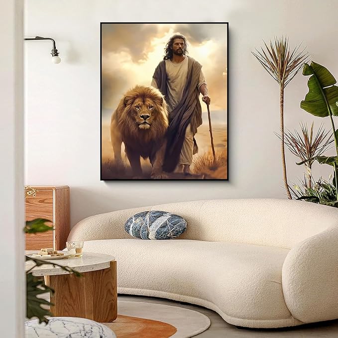 BAWKENTON Paint by Numbers for Adults and Kids, Religious Christian Painting by Number Kits On Canvas, Jesus Number Artist Paint by Number Kit Funny DIY, Home Wall Decor, Gifts 12X16in