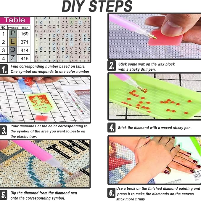3 Pack Monet Diamond Art Kits for Adults Diamond Painting Kit for Beginner