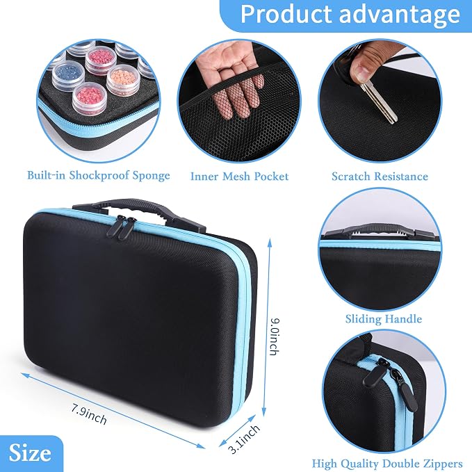 LYMUSUMI Diamond Art Storage Containers 60 Slots Portable