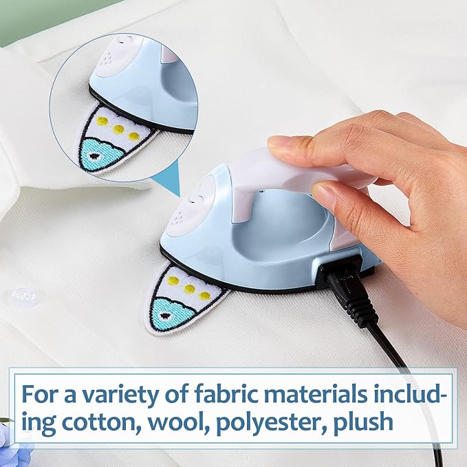 Honoson Mini Craft Iron with Charging Base Tiny,Light Blue