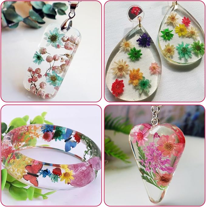 420Pcs Dried Flower for Crafts, Mini Dried Flowers for Resin, Tiny Natural Real Dried Pressed Flowers Bulk for DIY Jewelry Earrings Epoxy Molds, Candles Soap Making