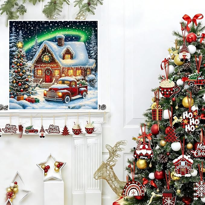 Lophomie Christmas Diamond Art Kits for Adults, 5D Diamond Painting Kits