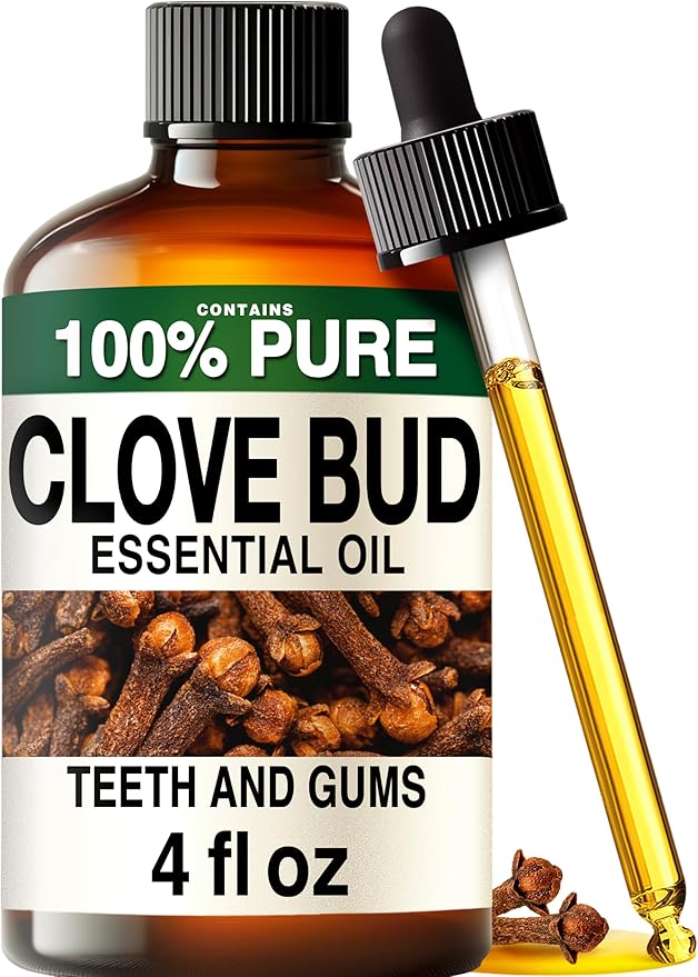 Kukka 100% Pure Clove Essential Oil for Skin, Diffuser, 4 Fl Oz | Eugenol-Rich, Steam Distilled, GC-MS Tested, Dropper - for Teeth, Gums, Hair, Skin Care, Diffuser, Aromatherapy