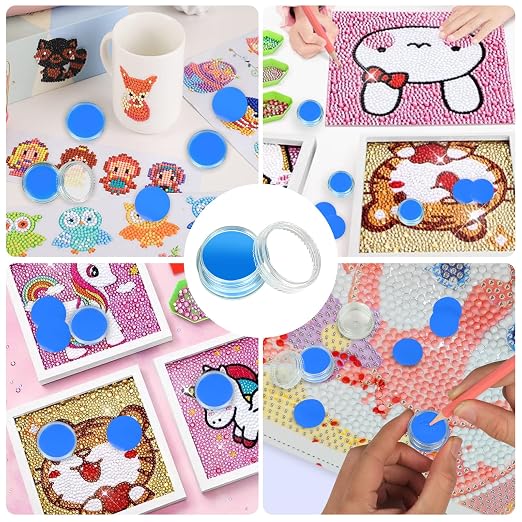 30 Pcs Wax Glue for DIY Diamond Painting, 10 Pack Diamond Art Wax with Storage Box, Diamond Painting Embroidery Accessories for Adults