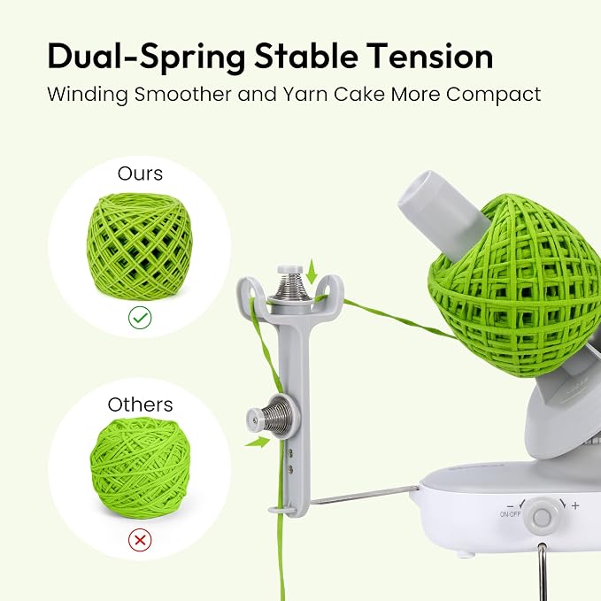 Electric Yarn Winder Pro, Upgraded 10oz Large Capacity for Knitting Lovers | Effortlessly Auto Winding Compact Yarn Cakes, Adjustable Stepless Speed for Most Yarn Type, Ideal Gift for Yarn Enthusiasts