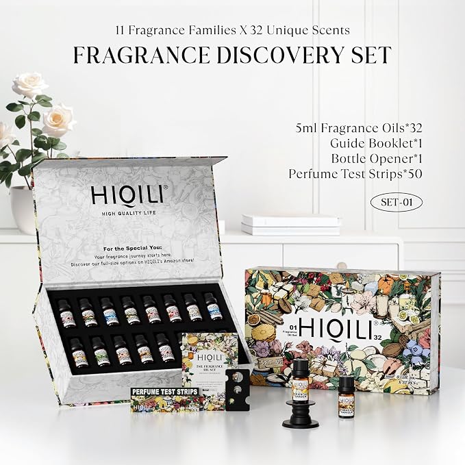 HIQILI Discovery Fragrance Oil Gift Set for Diffuser & DIY Crafting