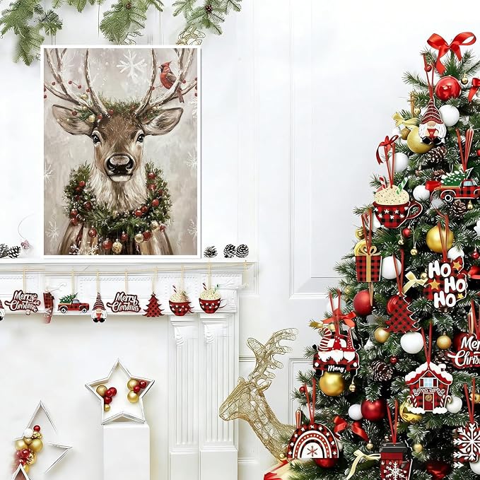 Lophomie Christmas Diamond Art Kits for Adults, 5D Diamond Painting Kits