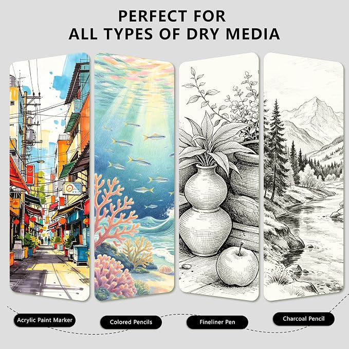 Hardcover Pocket Sketchbook, 3.5" x 5.4" Mini Small Travel Drawing Journal, 92lb/150gsm Heavyweight Paper, 120 Pages Blank Sketch Book for Adults Artists Mixed Media, Ideal Gift,Gravel Grey