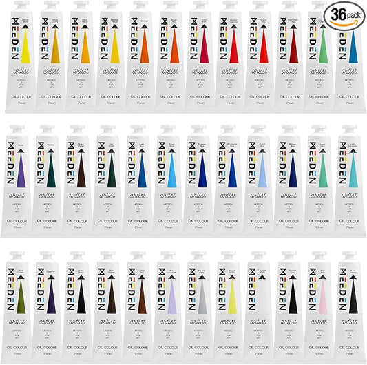 MEEDEN Artist Oil Paint Set - 36 Colors x 170ml/5.7oz Tubes | Professional Art Paints and Supplies for Canvas Painting