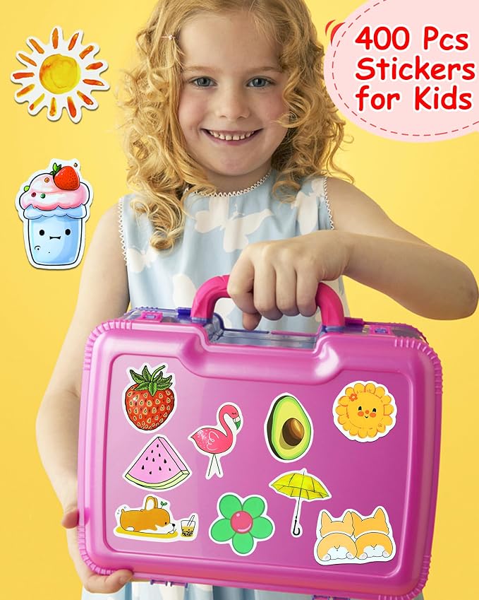 EOAOD 600 Cute Aesthetic Water Bottle Stickers for Kids, Classroom Rewards | No-Repeat Designs Made From Durable Waterproof Vinyl, Perfect for Crafts, Journals, Party Favors, Gifts and Creative Projects