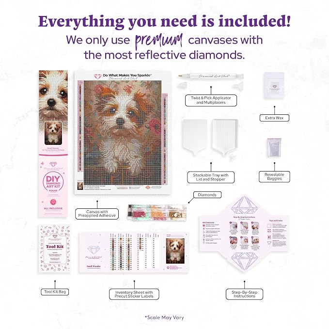 DIAMOND ART CLUB Small Wonder - Terrier Diamond Art Kits for Adults