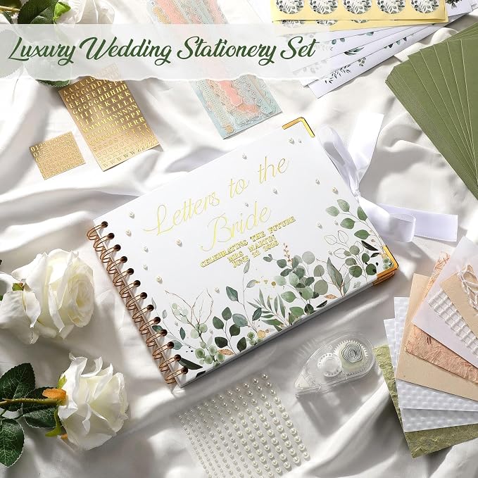 Humyoun Letters to Bride Scrapbook,8.5 X 7 Inch,Eucalyptus,Green