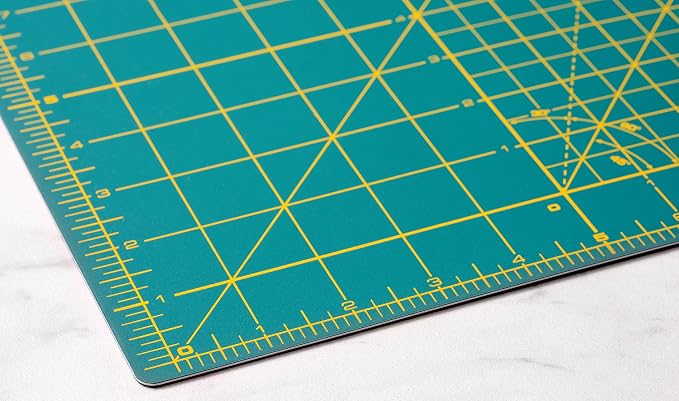 OLFA 18x24" Self-Healing Rotary Cutting Mat (RM-SG) - Double-Sided, Green | Self-healing, triple-layer, double-sided grid, rotary cutter safe - Quilting and sewing - Quilters and Crafters