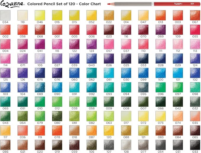 Cezanne Creative Mark Premium Colored Pencils MultiColor Set of 120 - Highly-Pigmented Drawing Pencils - Coloring Pencils for Drawing, Blending, Coloring, and More