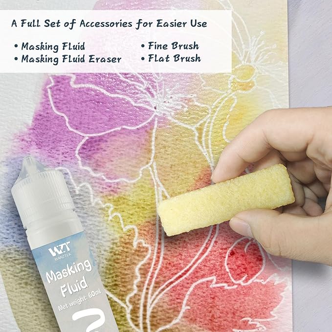 Masking Fluid for Watercolor Painting - 60ml White