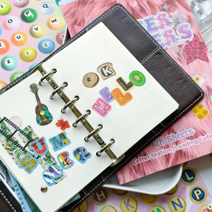 1900+Pcs Alphabet Letter Stickers Book for Journal Scrapbook Stickers