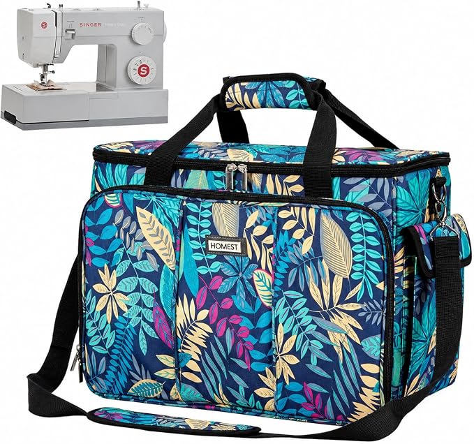 HOMEST Sewing Machine Carry Case, with Shoulder Strap and Front Pocket