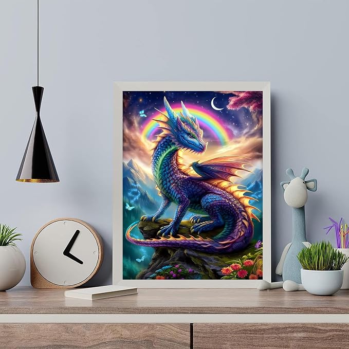 Arttoplus Dragon Paint by Numbers Kit for Adults Beginner 16x20 inch | Dragon Adult Paint by Number Kits on Canvas, DIY Acrylic Oil Painting by Numbers for Gift Home Wall Decor (Without Frame)