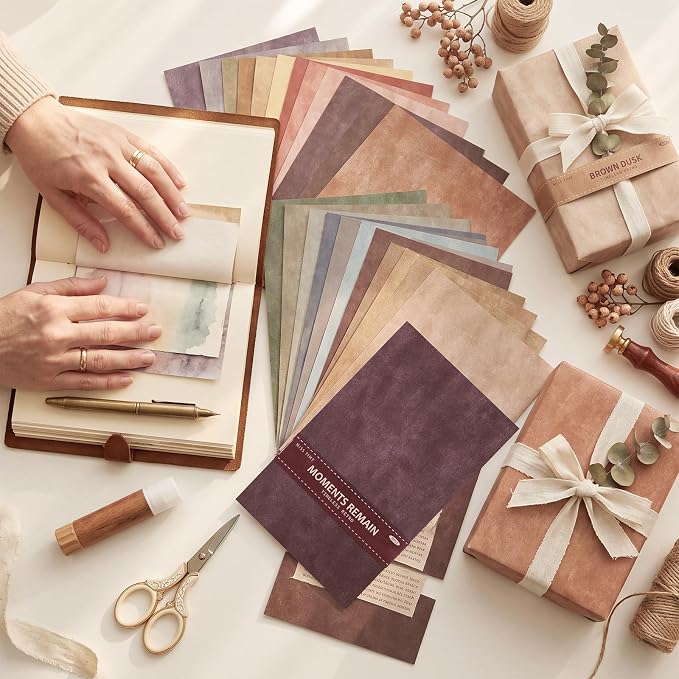 Scrapbook Paper Color Wash Decorative Craft Paper Pack Watercolor Patterned Sheets for Card Making Journaling Collage Decoupage Party Decor Invitations DIY Gift Projects