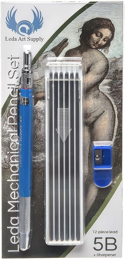 Leda Art Supply 2.0 mm Mechanical Drafting Pencil Set, Drawing, Sketching